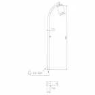 Duș de exterior cu șurub din oțel inoxidabil Fabricat în Italia - Yuki Viadurini