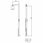 Duș de exterior din oțel inoxidabil cromat cu duș de mână Fabricat în Italia - Modeo Viadurini