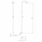 Duș de grădină din oțel cu robinet temporizat Fabricat în Italia - Norton Viadurini