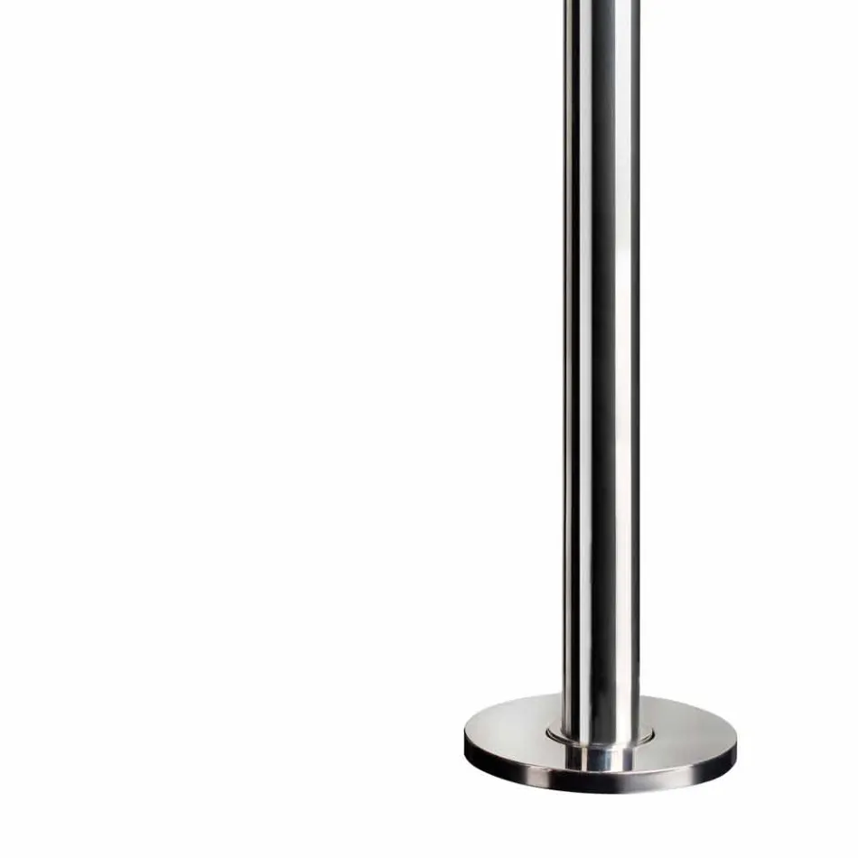 Duș de grădină din oțel inoxidabil cu cap de duș rotund Fabricat în Italia - Norton Viadurini