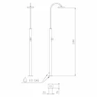 Duș de grădină din oțel inoxidabil cu cap de duș rotund Fabricat în Italia - Norton Viadurini