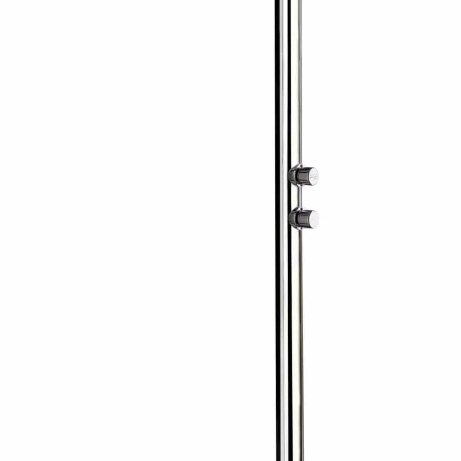 Duș de grădină din oțel inoxidabil cromat cu mașină de spălat picioare Made in Italy - Modeo Viadurini