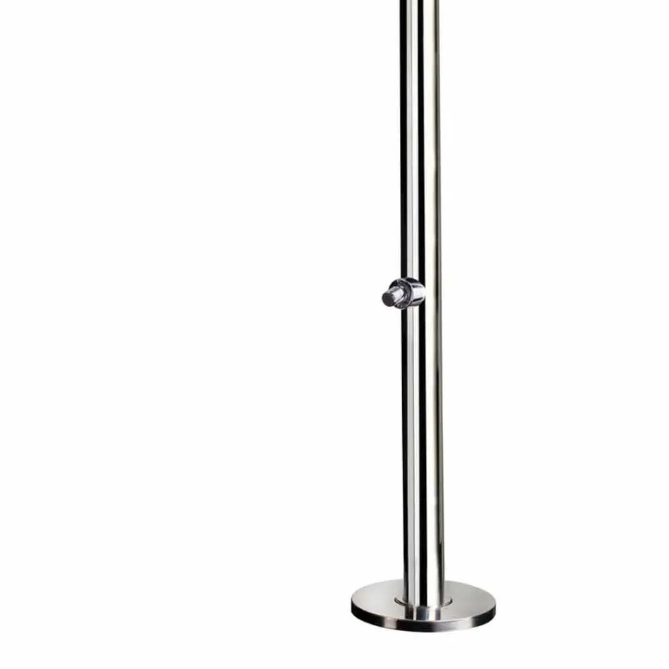 Duș de grădină din oțel inoxidabil cromat cu mașină de spălat picioare Made in Italy - Modeo Viadurini