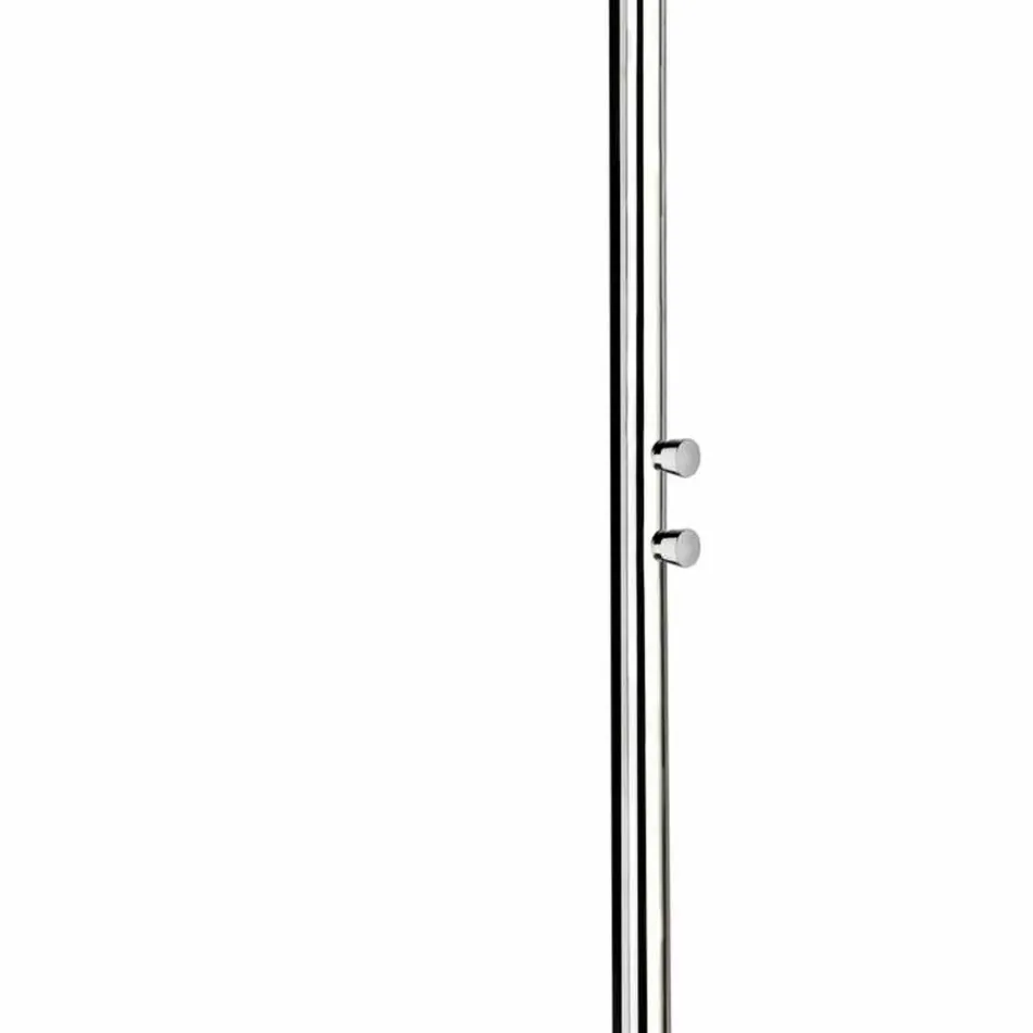 Duș exterior din oțel cu spălare picioare și temporizator Fabricat în Italia - Modeo Viadurini