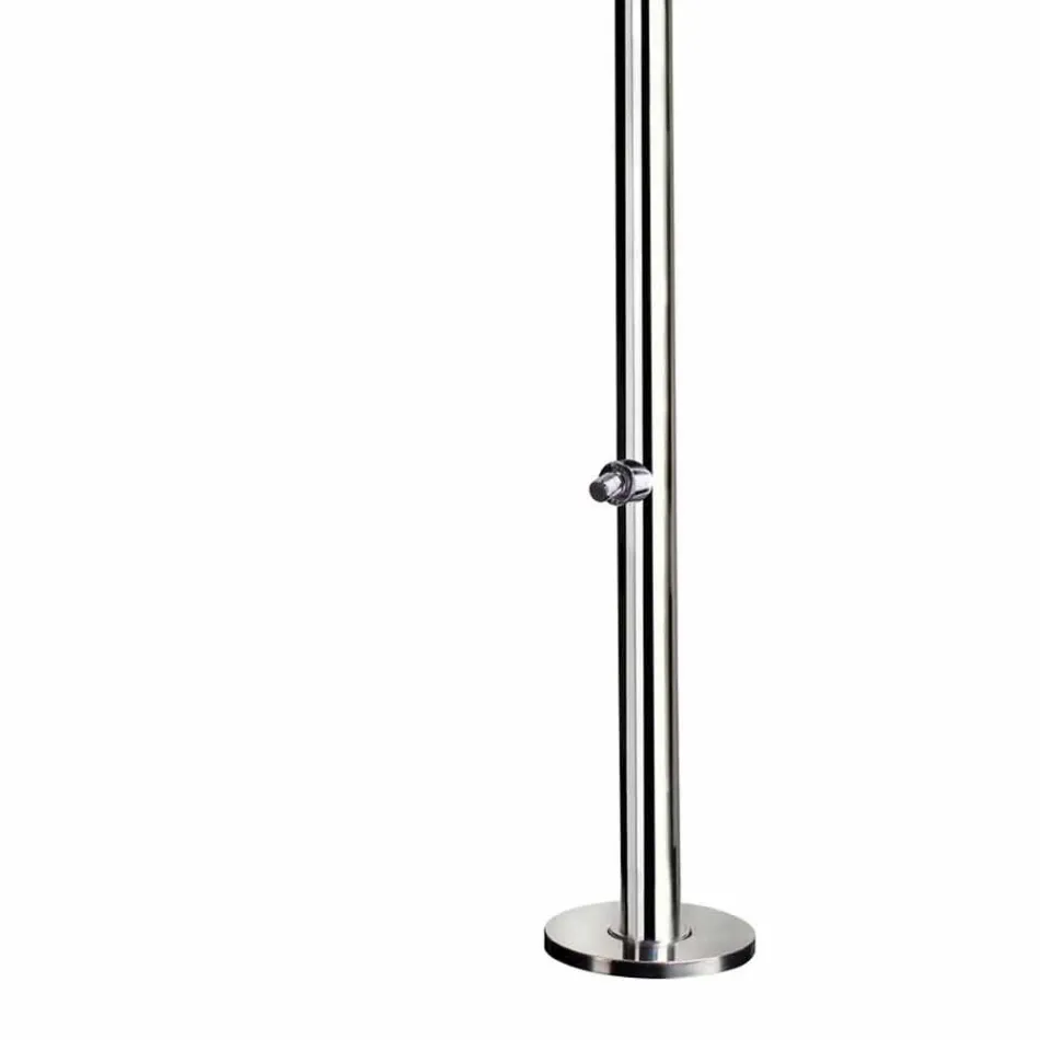 Duș exterior din oțel cu spălare picioare și temporizator Fabricat în Italia - Modeo Viadurini