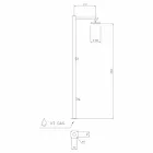 Duș de exterior din oțel inoxidabil cu robinet temporizat Fabricat în Italia - Modeo Viadurini