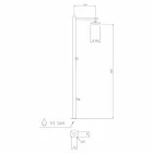 Duș de exterior din oțel inoxidabil cromat cu mixer Made in Italy - Modeo Viadurini