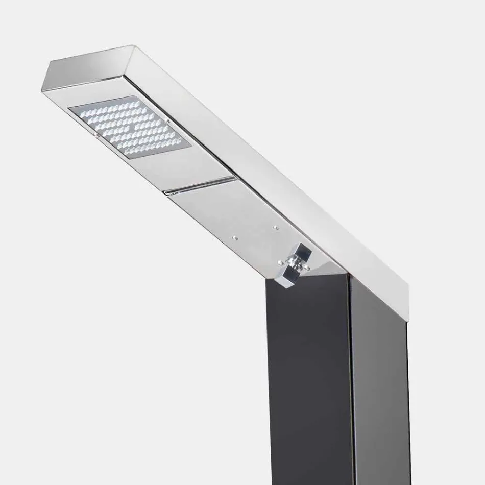 Duș de grădină solar din oțel cu jet de cascadă Fabricat în Italia - Werner Viadurini