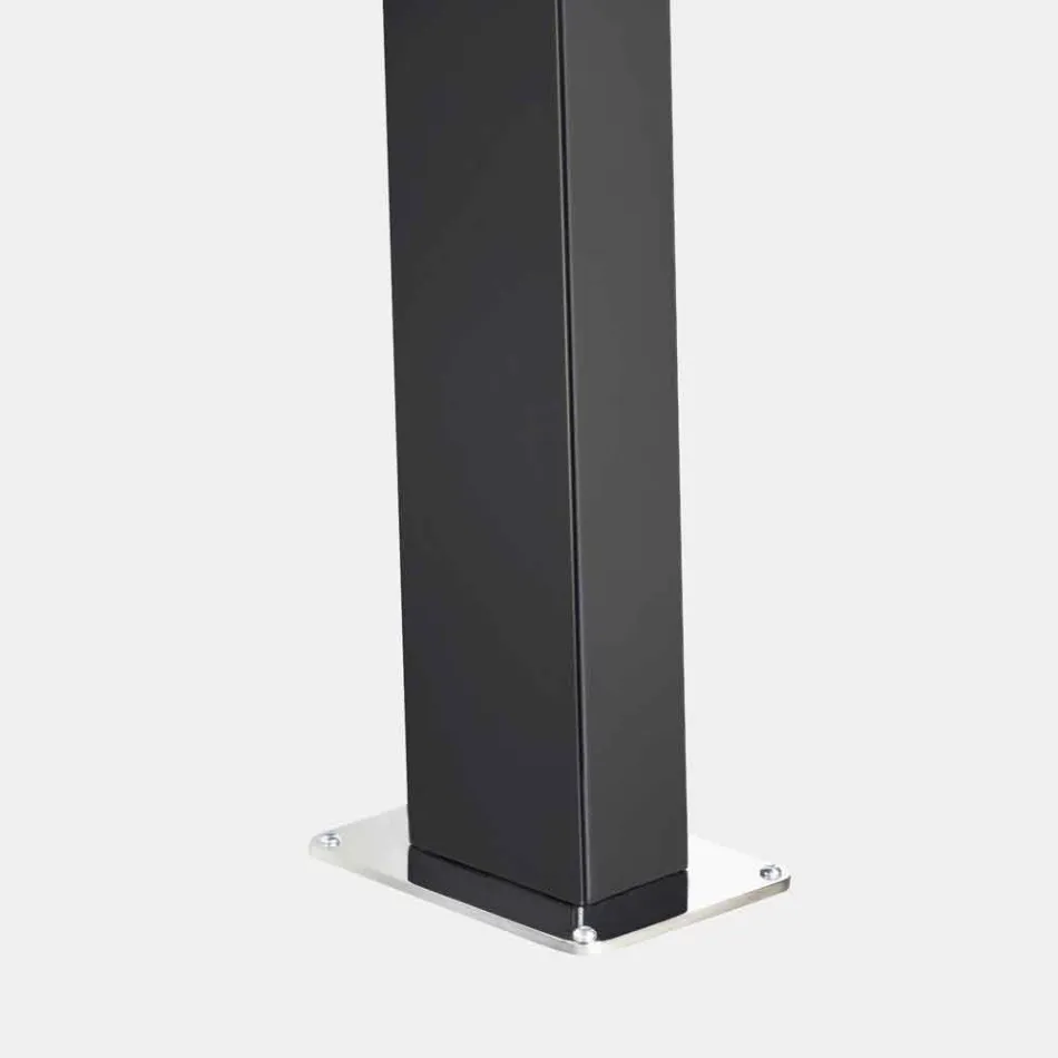 Duș de grădină solar din oțel cu jet de cascadă Fabricat în Italia - Werner Viadurini