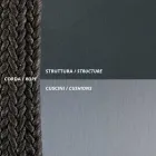 Scaun balansoar cu 2 locuri din metal și frânghie cu șezut din material fabricat în Italia - Mari Viadurini