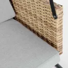 Leagăn exterior cu 3 locuri din oțel și cotiere din polirattan - Settle Viadurini