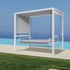 Leagăn de grădină suspendat din aluminiu vopsit - Broccard Viadurini