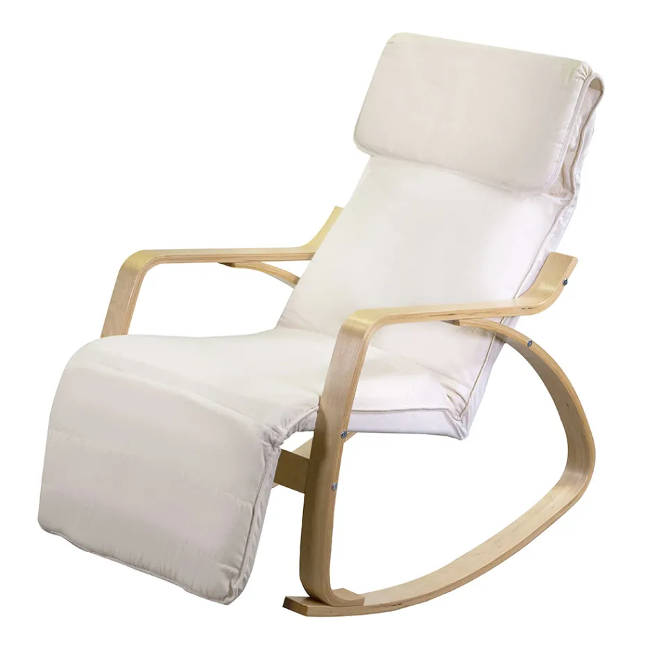 Leagăn de interior realizat din lemn de mesteacăn și țesătură - Abissi Viadurini