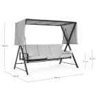 Leagăn convertibil într-un pat pentru grădină din oțel și țesătură - Recall  Viadurini