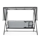 Leagăn convertibil într-un pat pentru grădină din oțel și țesătură - Recall  Viadurini