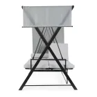 Leagăn convertibil într-un pat pentru grădină din oțel și țesătură - Rechemare  Viadurini