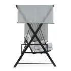 Leagăn convertibil într-un pat pentru grădină din oțel și țesătură - Recall  Viadurini