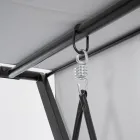 Leagăn convertibil într-un pat pentru grădină din oțel și țesătură - Rechemare  Viadurini