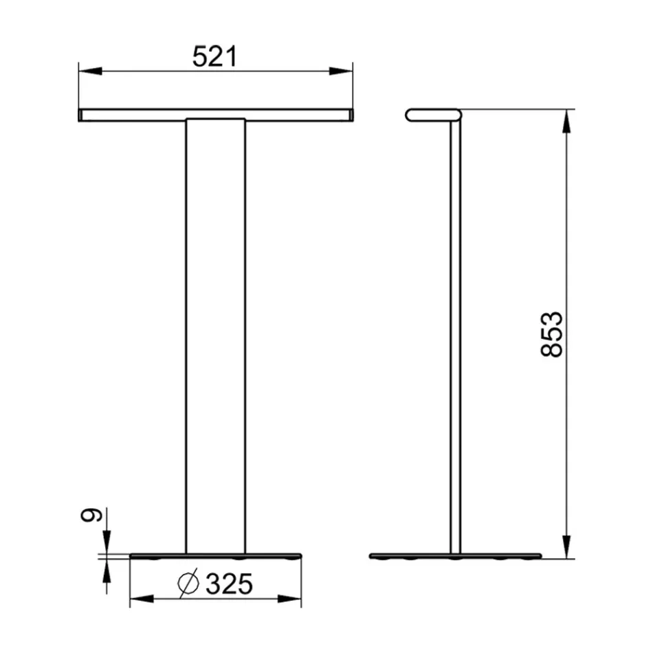 Lavoar cu suport dublu pentru prosoape din aluminiu alb sau negru - Alcade Viadurini