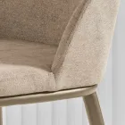 Două scaune tapițate cu cadru metalic și design echilibrat - Mătase Viadurini