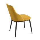Două scaune tapițate cu cadru metalic și design echilibrat - Mătase Viadurini