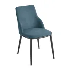 Două scaune tapițate cu cadru metalic și design echilibrat - Mătase Viadurini