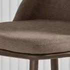 Două scaune tapițate cu cadru metalic și design echilibrat - Mătase Viadurini
