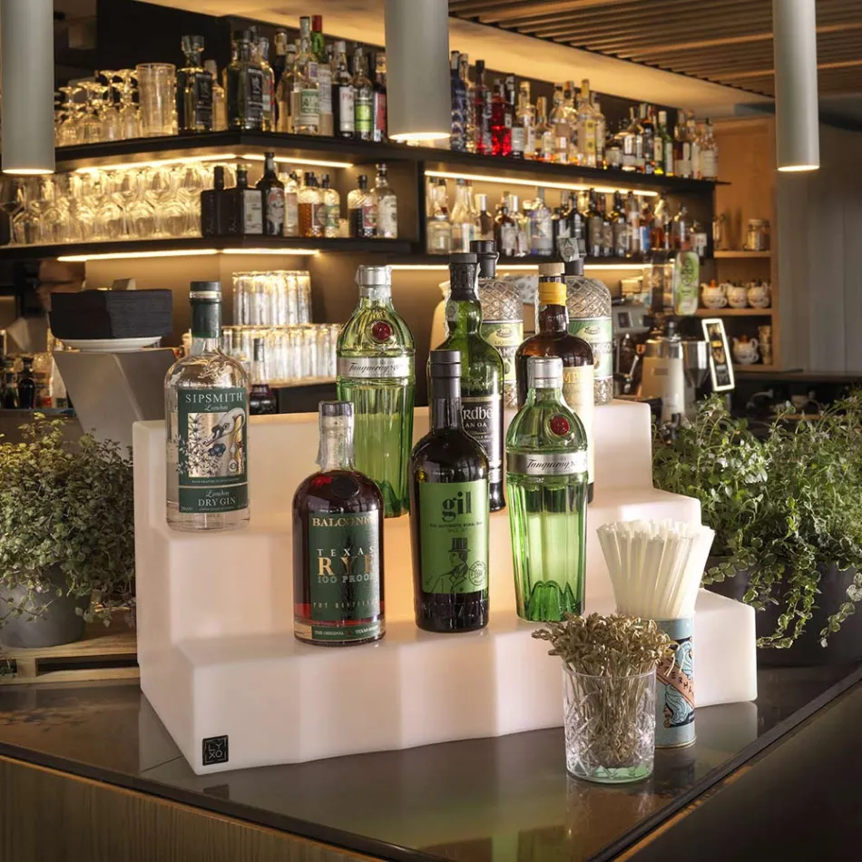 Expozant de sticle cu trei trepte Made in Italy - Capo Viadurini