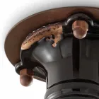 Plafonul de lumina reflectoarelor ceramice retro si metal Cloe Ferroluce Viadurini