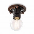 Plafonul de lumina reflectoarelor ceramice retro si metal Cloe Ferroluce