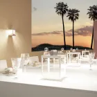 Spot LED decorativ de exterior din Aluminiu Alb sau Corten - Bettina Viadurini