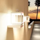 Spot LED decorativ de exterior din Aluminiu Alb sau Corten - Bettina Viadurini