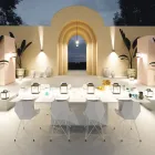 Spot LED decorativ de exterior din Aluminiu Alb sau Corten - Bettina Viadurini