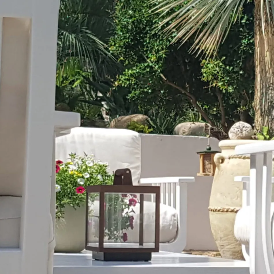 Spot LED decorativ de exterior din Aluminiu Alb sau Corten - Bettina Viadurini