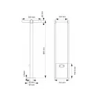 Spot cu LED solar de exterior din aluminiu alb sau negru mat - Agorio Viadurini