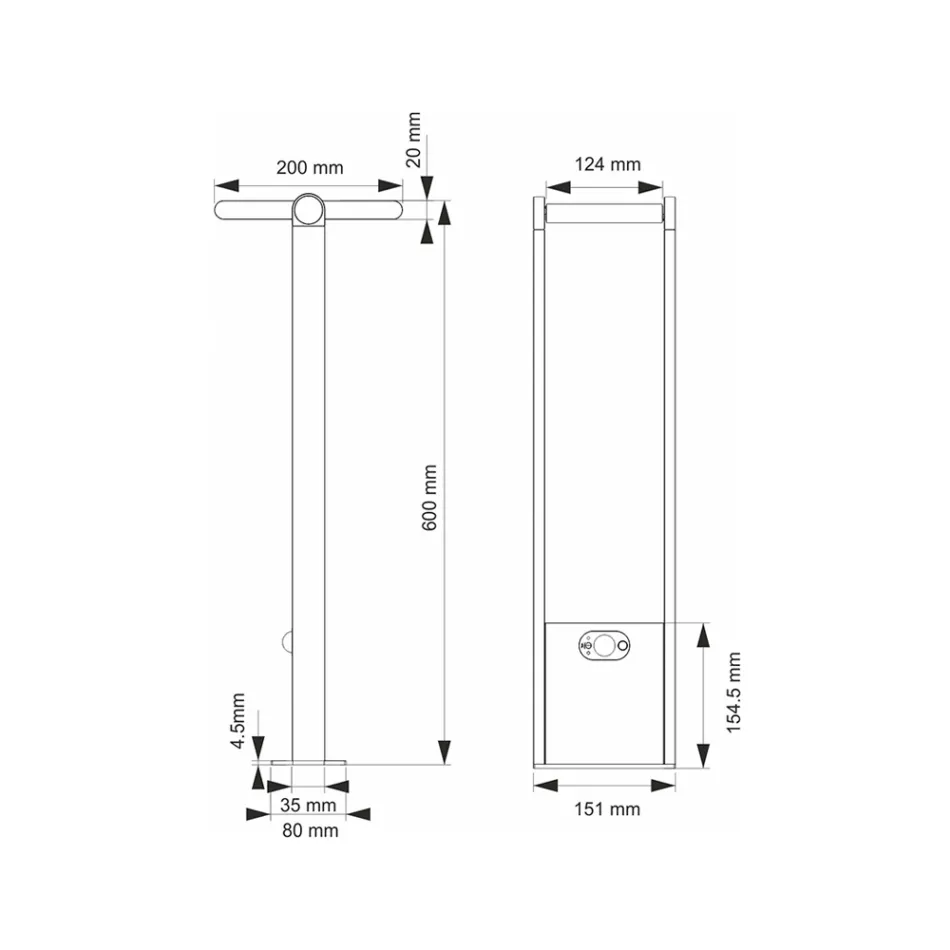 Spot cu LED solar de exterior din aluminiu alb sau negru mat - Agorio Viadurini