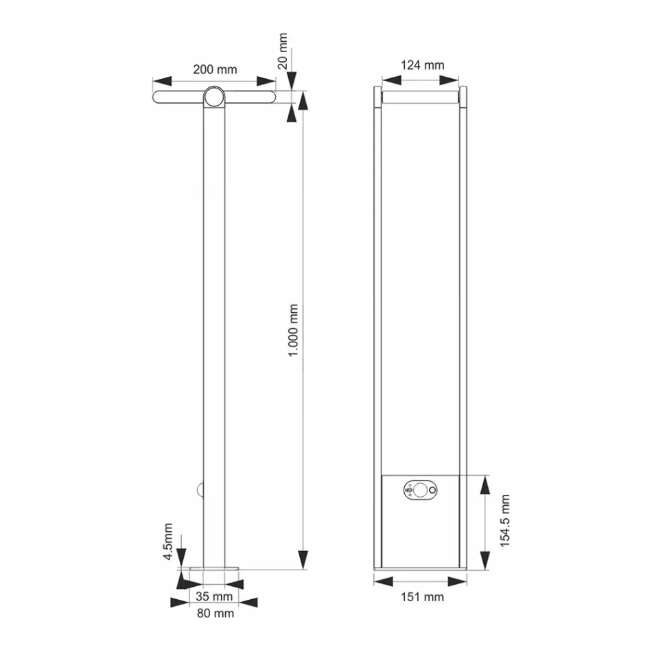 Spot cu LED solar pentru exterior din aluminiu alb sau negru mat - Agorio Viadurini