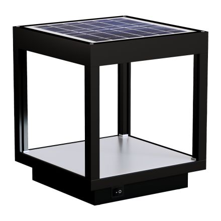 Spot LED solar portabil din aluminiu alb, negru sau corten - Bettina Viadurini