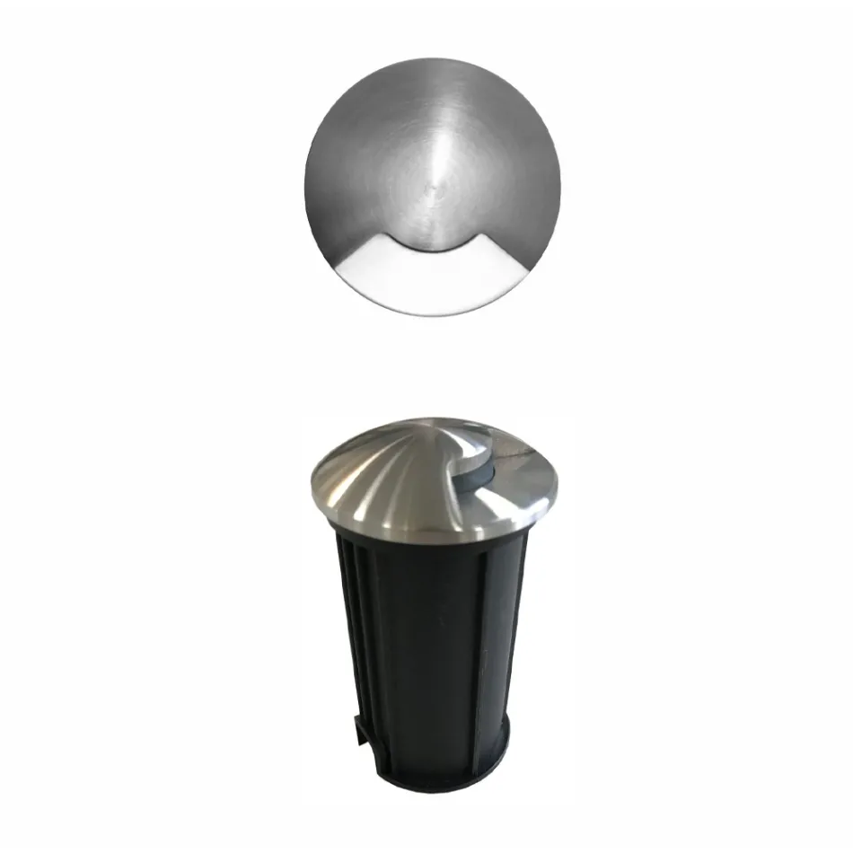 Spot LED rotund 2W pentru exterior din otel inoxidabil, 4 bucati - Mayor Viadurini