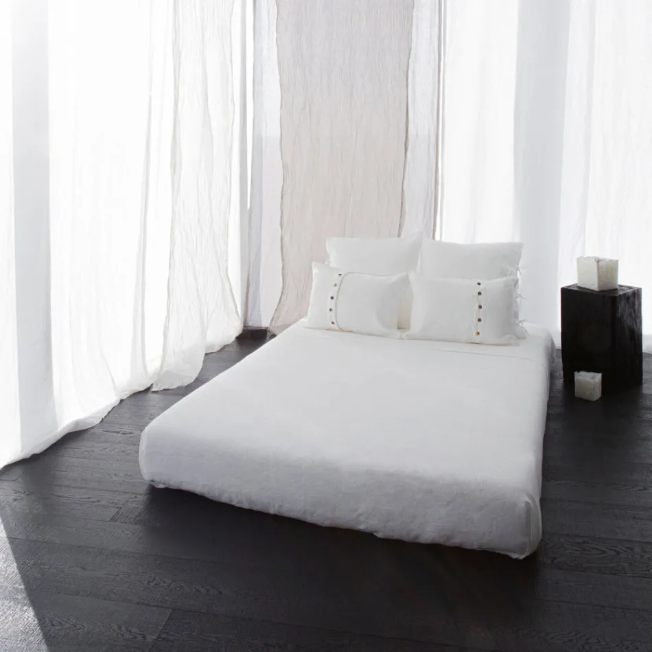 Față de pernă din cretă sau retro ușoară cu legături cu design pătrat - Prisco Viadurini