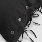 Fata de perna de pat dreptunghiulara in in alb sau negru cu nasturi si sireturi - Agora Viadurini