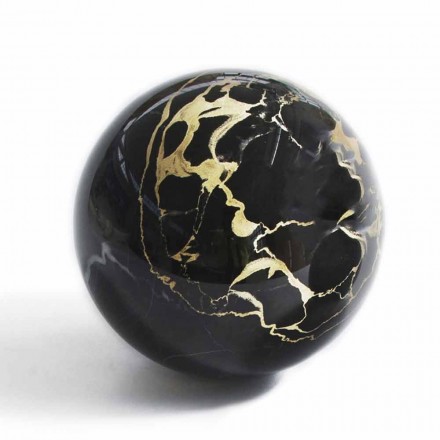 Hârtie Sphere în marmură neagră lustruită Portoro Design modern 2 dimensiuni - Sphere Viadurini
