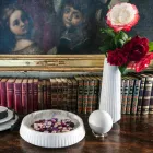 Hârtie modernă Sphere în marmură albă satinată italiană, 2 bucăți - Sphere Viadurini