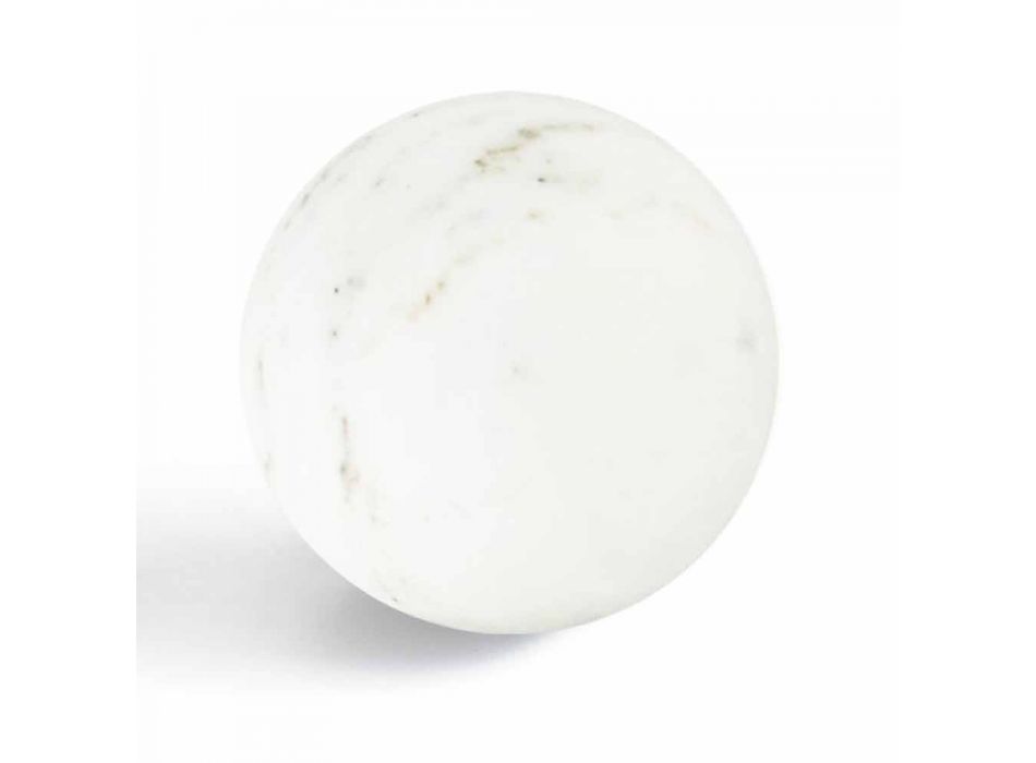 Hârtie modernă Sphere în marmură albă satinată italiană, 2 bucăți - Sphere Viadurini