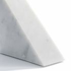 Bookenda modernă din marmură albă de Carrara realizată în Italia - Tria Viadurini