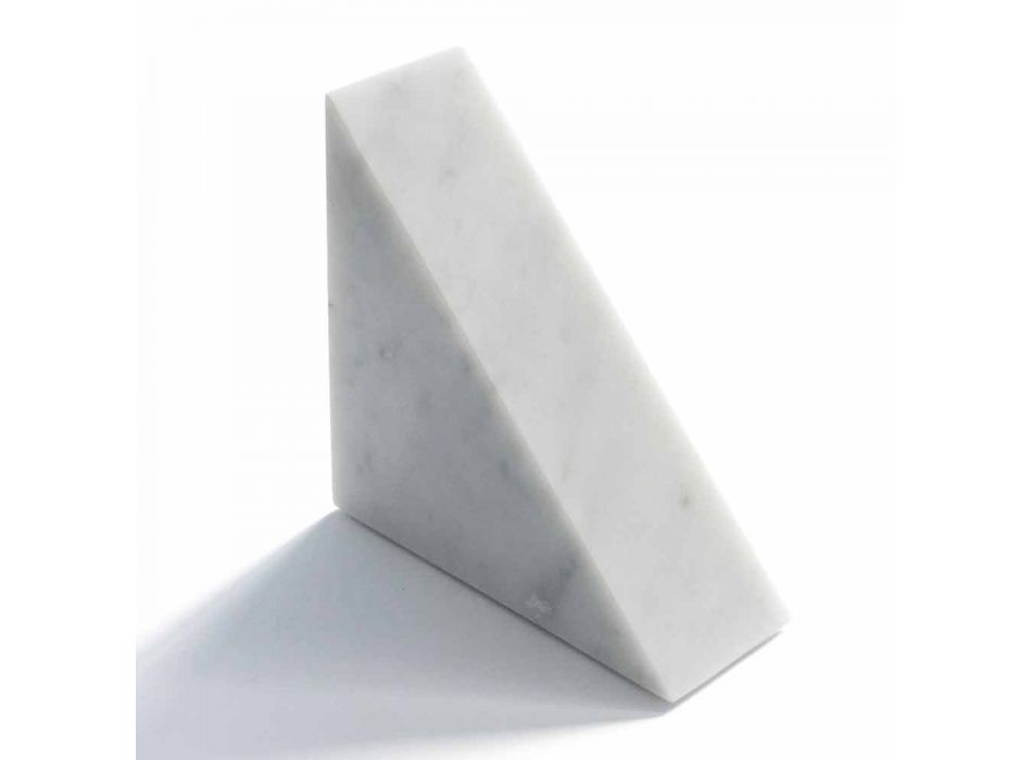 Bookenda modernă din marmură albă de Carrara realizată în Italia - Tria Viadurini