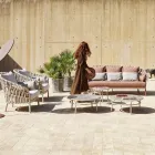 Jardiniera cu Structură din Aluminiu și Țesătură Bej - Emma de Varaschin Viadurini