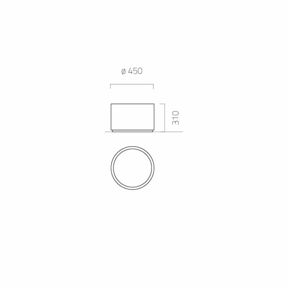 Mașină de grădinărit cu design rotund / dreptunghiular din oțel Made in Italy - Philly Viadurini