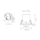 Plafoniera fotoproiector Led incastrata pentru interioare din aluminiu - Etrusca Viadurini