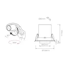 Plafoniera cu Led reglabila cu fotoproiector pentru interior din aluminiu - Etrusca Viadurini